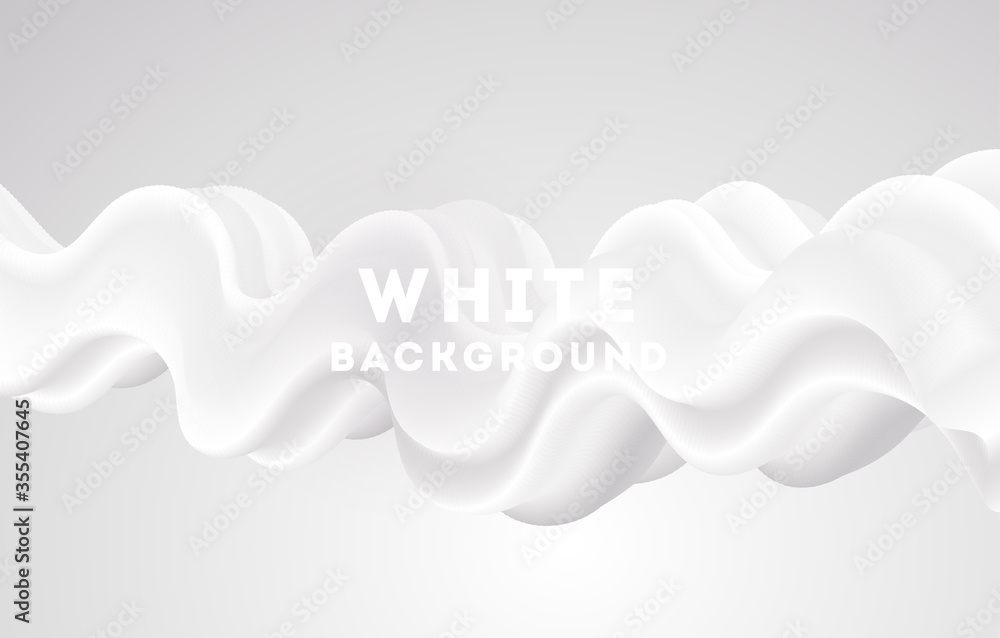 Wall mural moving white abstract background. dynamic effect. vector illustration. design template.
