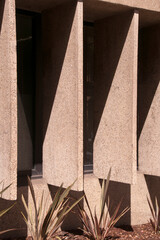 Sydney Australia, angles and shadows created by sunshine on brutalist architecture