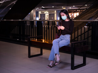 The New Normal health protocol in shopping mall