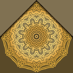 Luxury background. with gold mandala Vector card template.