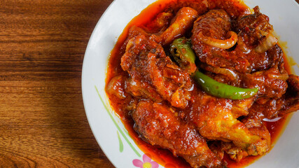 Ayam masak merah is a Malaysian traditional dish