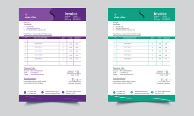 Business Invoice Template Design.