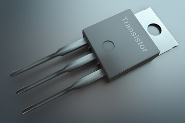 Transistor on a dark background.