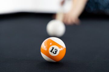 man playing pool game