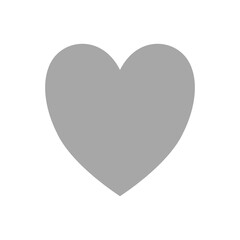 Grey design heart, on white