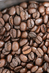 Roasted coffee beans background