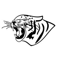Tiger head outlinr illustration vector