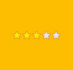 rating star icon. illustration for web and mobile design.