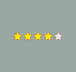 rating star icon. illustration for web and mobile design.
