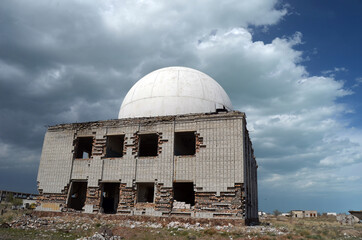 Abandoned Soviet military base in Central Asia.West Bank of Balkhash Lake