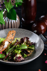 fresh pork salad with sauce