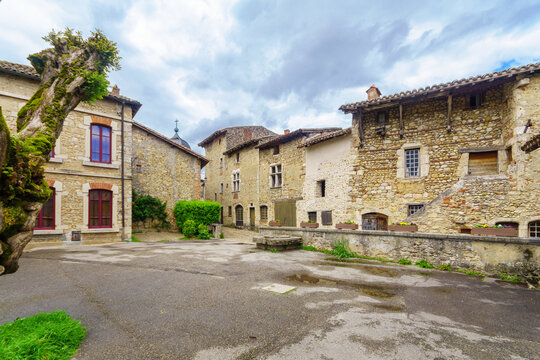 Alley in the medieval village Perouges