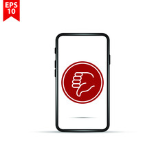 Dislike icon vector illustration isolated on white