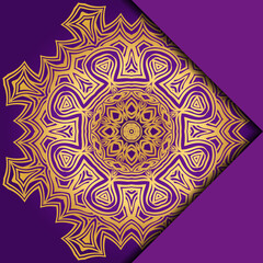 Mandala background for book cover, invitation. Vector illustration