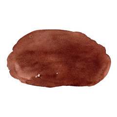 Brown watercolor on white background for entering text to speech, logo background and other, hand drawn painting on paper.