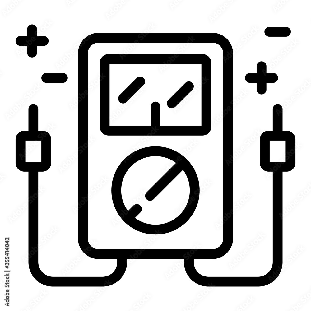 Poster multimeter icon. outline multimeter vector icon for web design isolated on white background