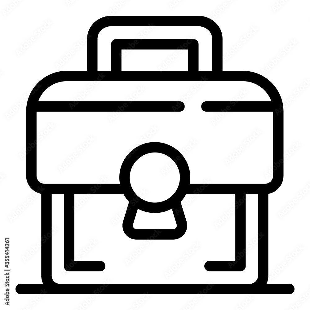 Poster communication engineer tool box icon. outline communication engineer tool box vector icon for web de