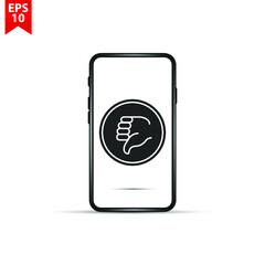 Dislike icon vector illustration isolated on white