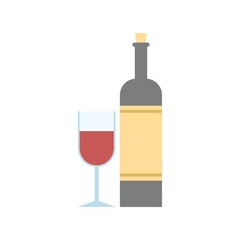 champagne bottle and glass
