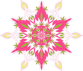 Flickering vector coloring mandala ornamental design. Circle and symmetric 