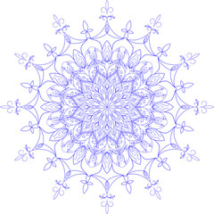 Vector mandala for coloring book. Decorative round ornament. Anti-stress therapy pattern. Yoga logo, background for meditation poster. Unusual flower shape. Oriental vector