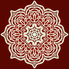 Decorative mandala flower ornament. pattern. vector. Tribal Ethnic Arabic, Indian, motif. for fashion design, wallpaper, invitation