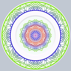 Beautiful Round Flower Mandala. Vector Illustration. For Coloring Book, Greeting Card, Invitation, Tattoo