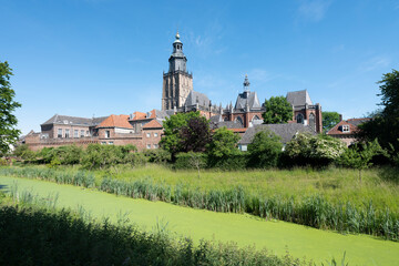 Fototapeta na wymiar medeival skyline of old city zutphen in the netherlands