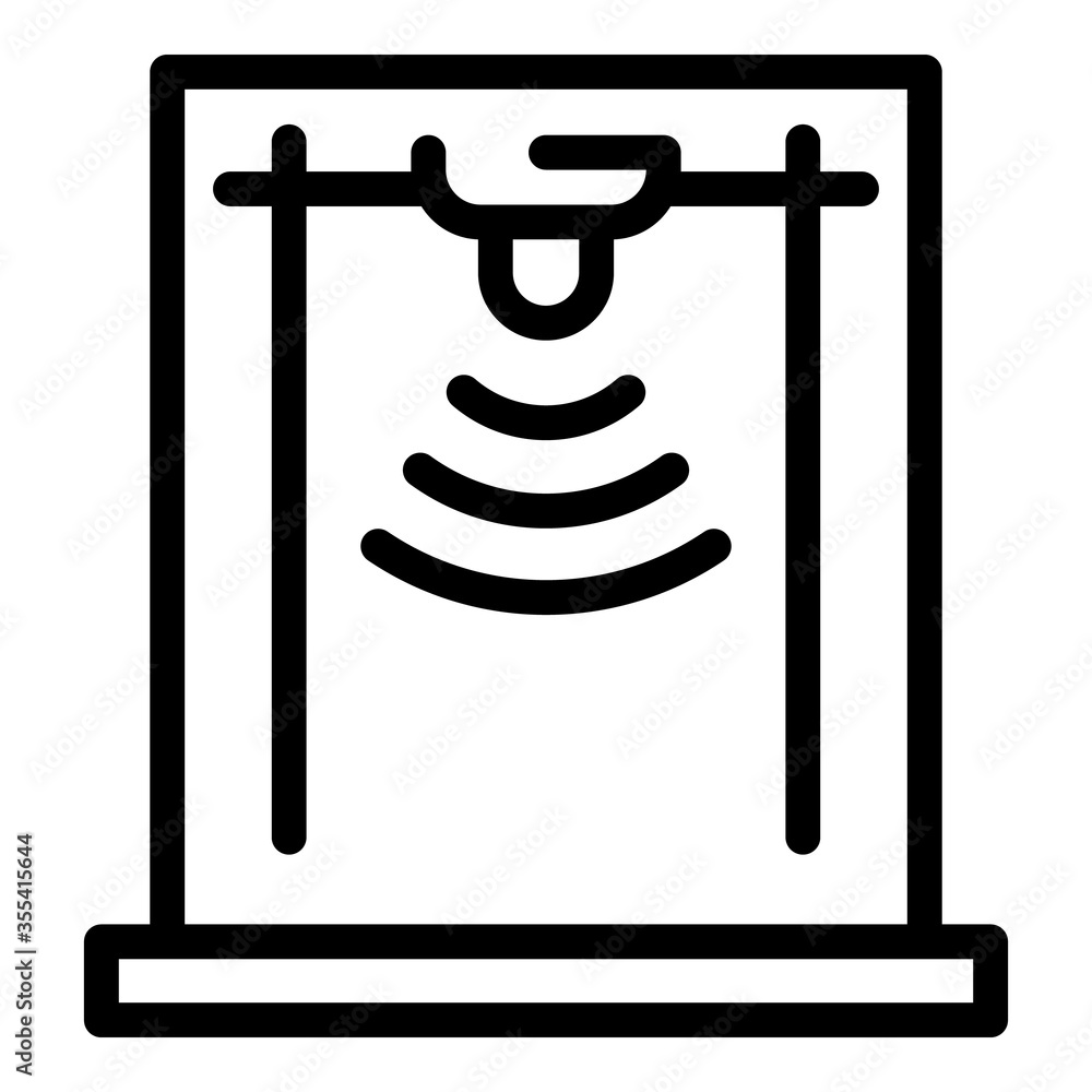 Poster wireless metal detector icon. outline wireless metal detector vector icon for web design isolated on