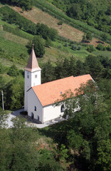 Fototapeta na wymiar Parish Church of St. Anne in Sveta Jana, Croatia