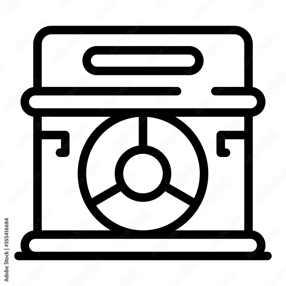 Aufkleber radio speaker icon. outline radio speaker vector icon for web design isolated on white background