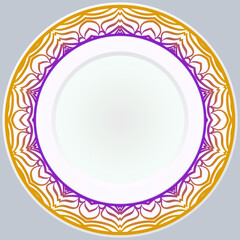 Pattern With Abstract Floral Round Ornament. Oriental Pattern. Indian, Moroccan, Mystic, Ottoman Motifs. Anti-Stress Therapy Pattern. Vector