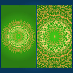 Flyer pages Ornament Illustration Concept with Mandala. Vintage Art Indian, Magazine. Decorative Layout Design. Vector