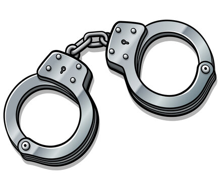 Vector handcuffs cartoon isolated design