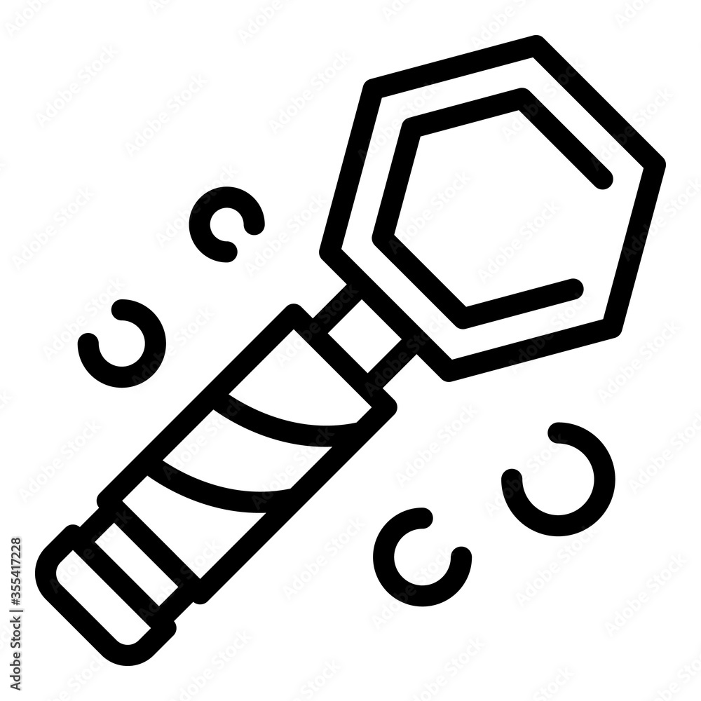 Poster radio engineer magnifier icon. outline radio engineer magnifier vector icon for web design isolated 
