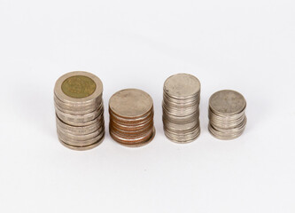 Thai coin , Thai money isolated on white  background

