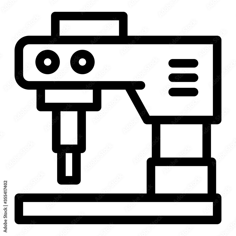 Poster milling machine icon. outline milling machine vector icon for web design isolated on white backgroun