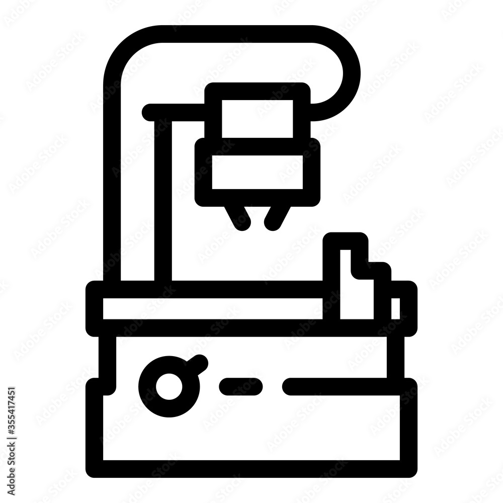 Poster laser milling machine icon. outline laser milling machine vector icon for web design isolated on whi