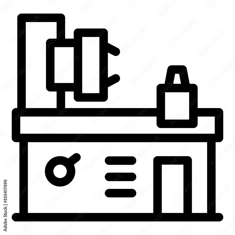Poster cnc milling machine icon. outline cnc milling machine vector icon for web design isolated on white b