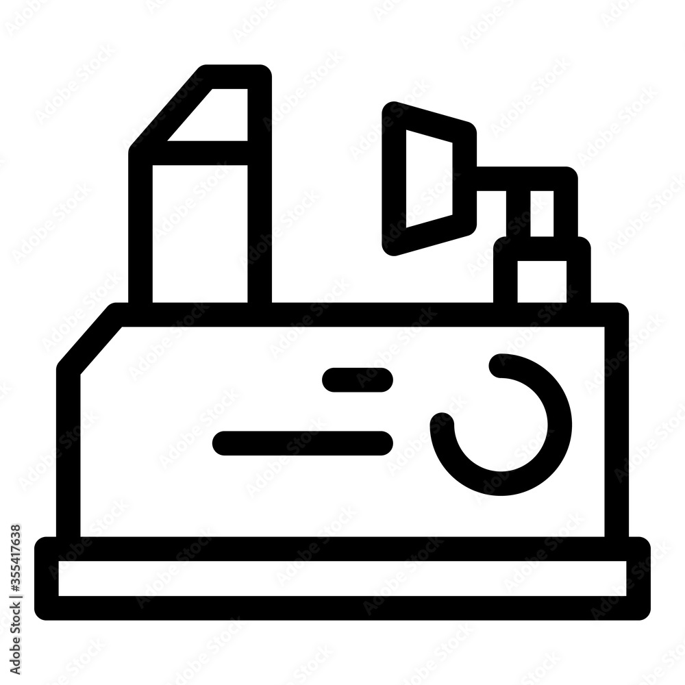 Poster Engineer milling machine icon. Outline engineer milling machine vector icon for web design isolated on white background