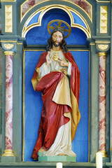 Sacred Heart Jesus, statue on the high altar in the parish church of Saint Anne in Sutlanska Poljana, Croatia