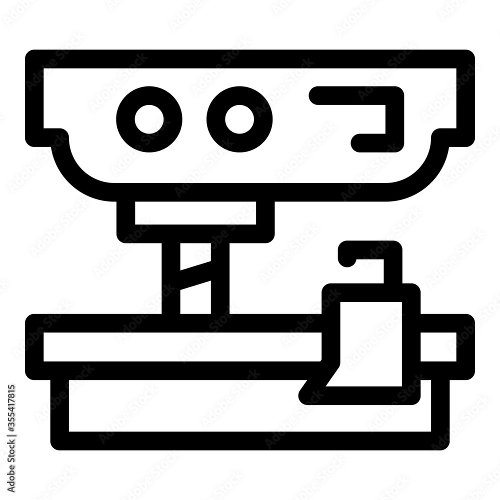 Poster automated milling machine icon. outline automated milling machine vector icon for web design isolate