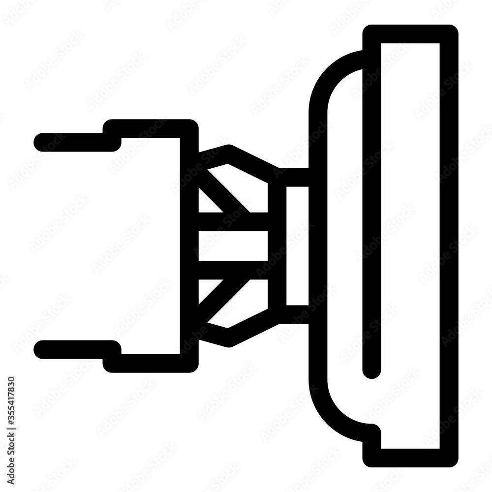 Poster linear milling machine icon. outline linear milling machine vector icon for web design isolated on w