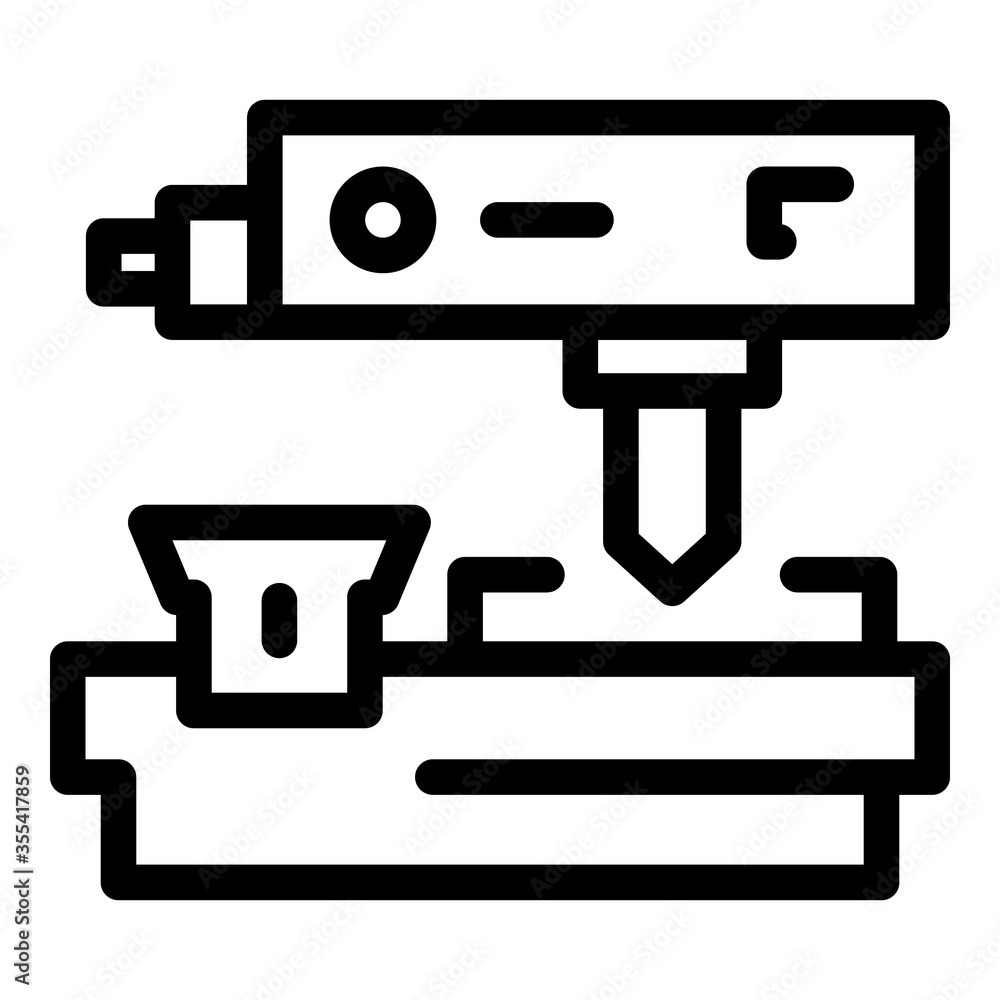 Poster business milling machine icon. outline business milling machine vector icon for web design isolated 
