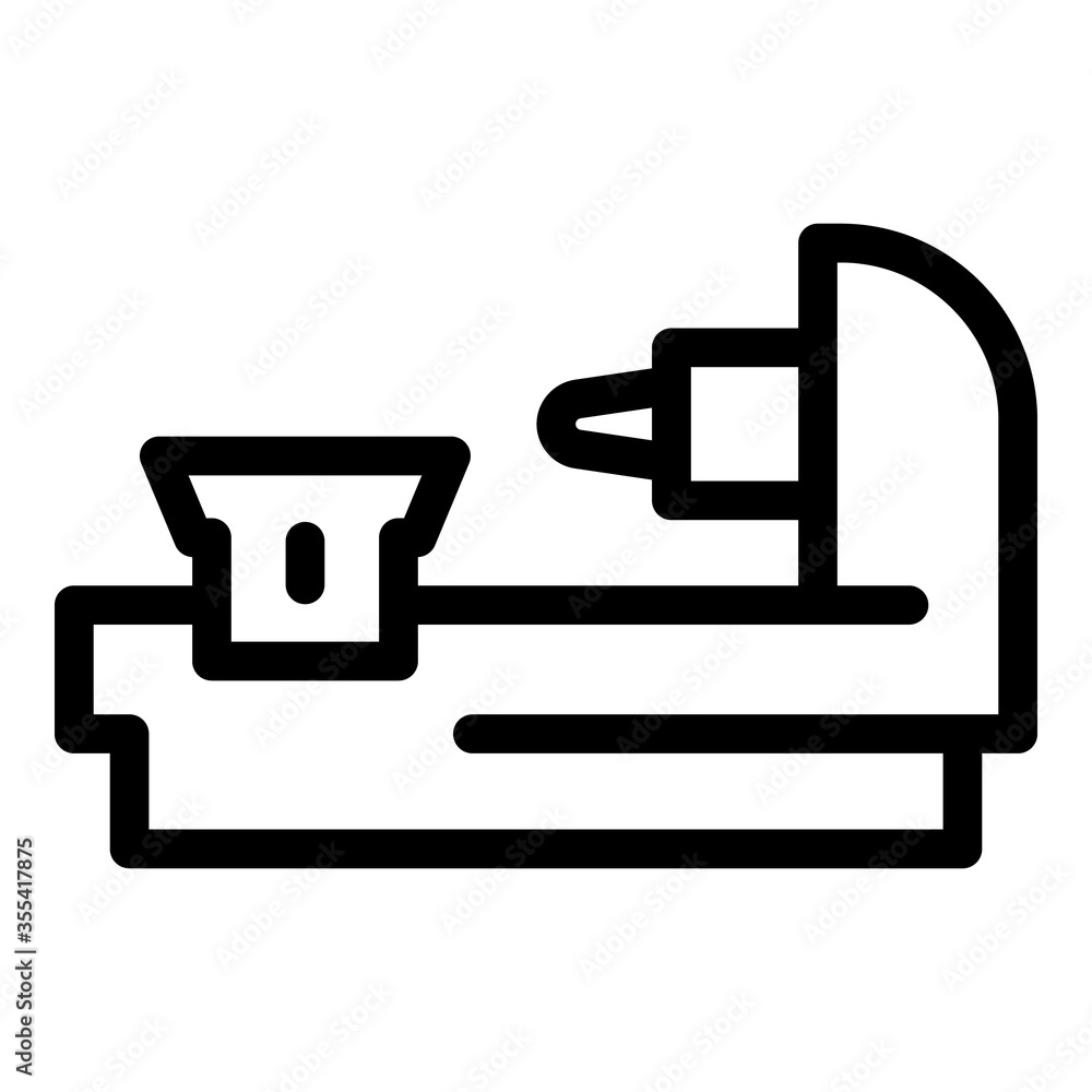 Poster technology milling machine icon. outline technology milling machine vector icon for web design isola