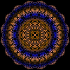 Decorative round lace ornate mandala. Vintage pattern. Vector