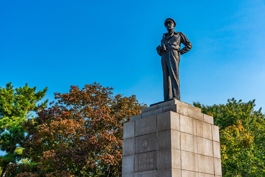 Statue Of Douglas MacArthur At Incheon, Republic Of Korea