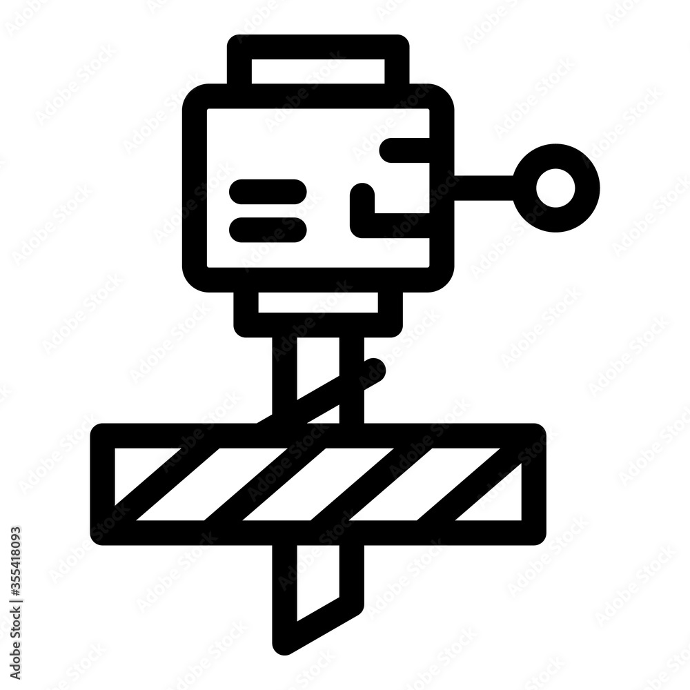 Poster transport milling machine icon. outline transport milling machine vector icon for web design isolate