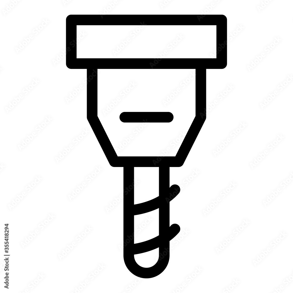 Poster drill machine icon. outline drill machine vector icon for web design isolated on white background