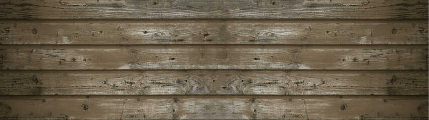 Fototapeta na wymiar old brown rustic dark wooden texture - wood background panorama long banner 